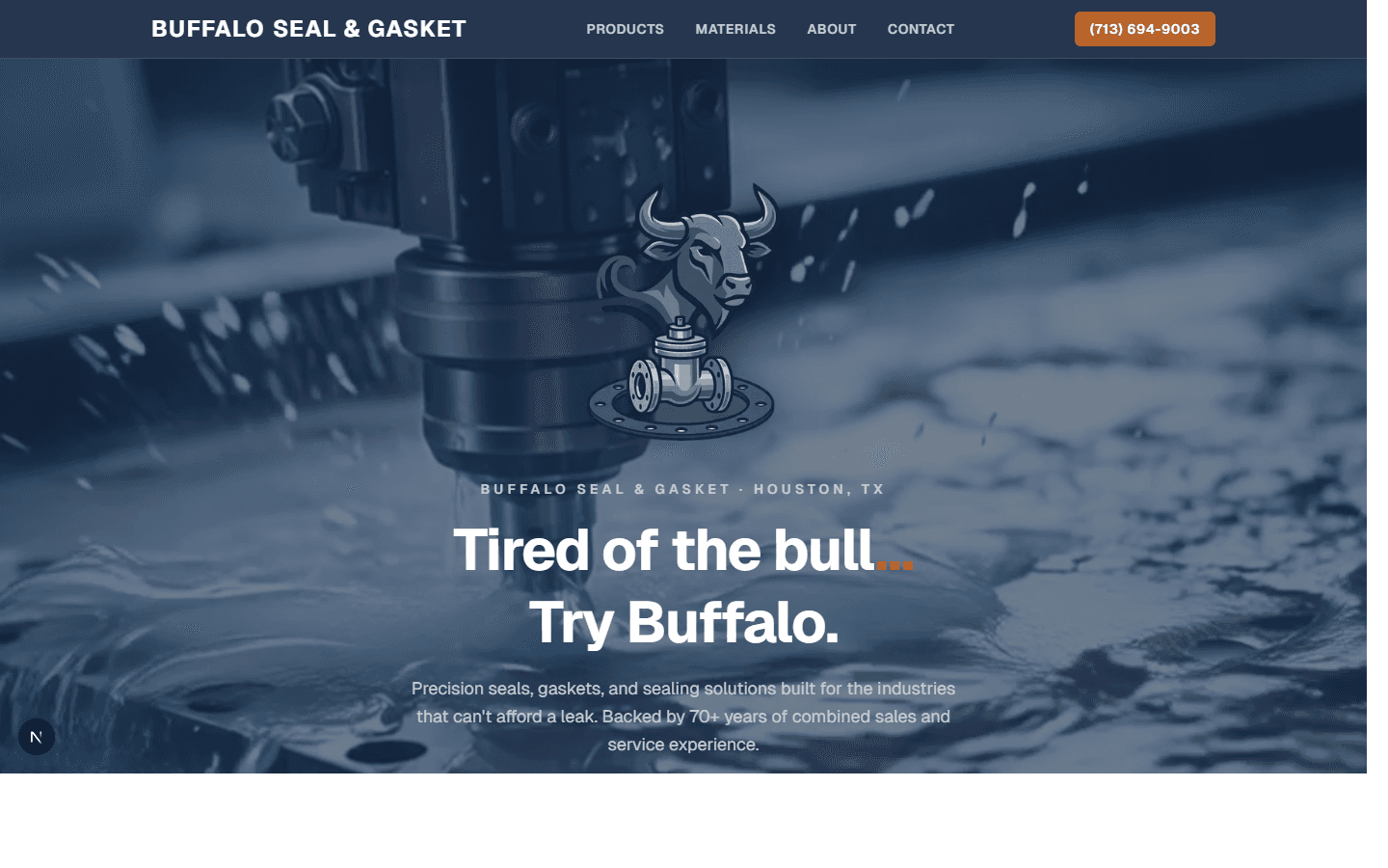 Buffalo Seal & Gasket homepage screenshot